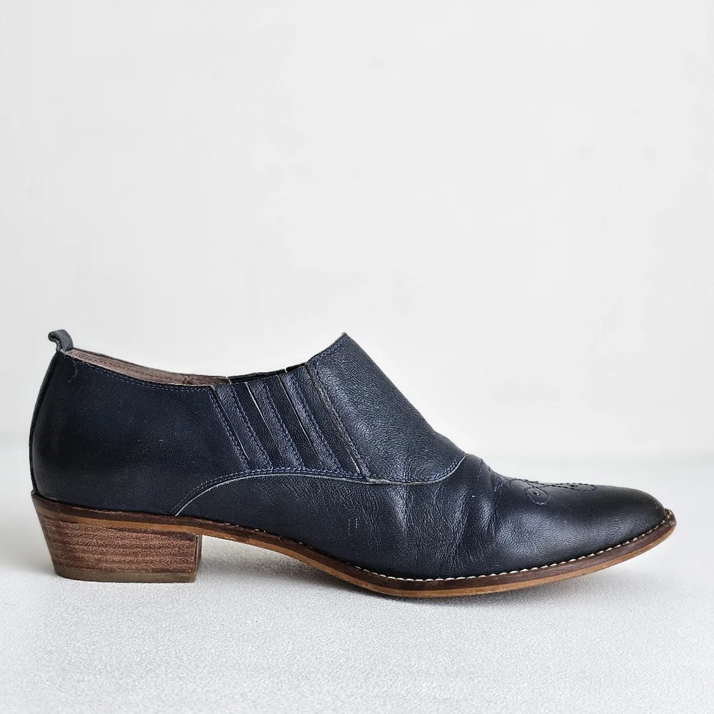Anthropologie Sixty Seven Blue Leather Ankle Boots – Women’s EU 41 US 9.5 10